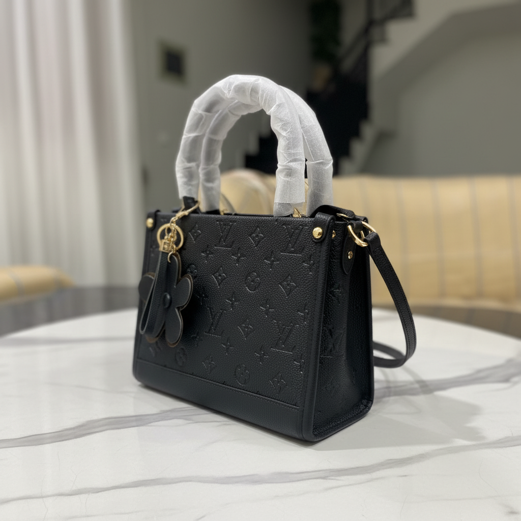 Black Monogram Bag Side Premium