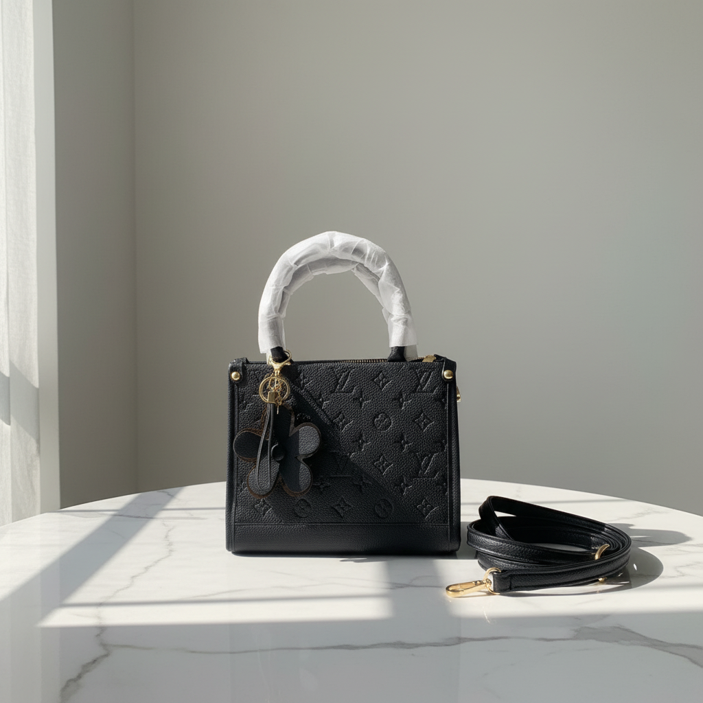 Black Monogram Bag with Strap Premium