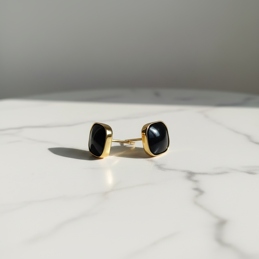 Black square side view