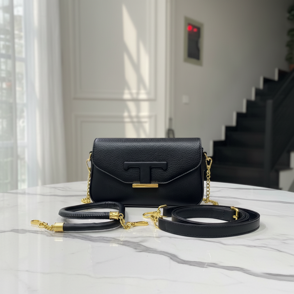 Black T-Clasp Bag Premium Main