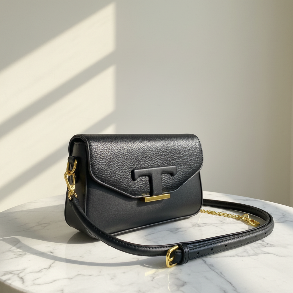 Black T-Clasp Bag Side Premium