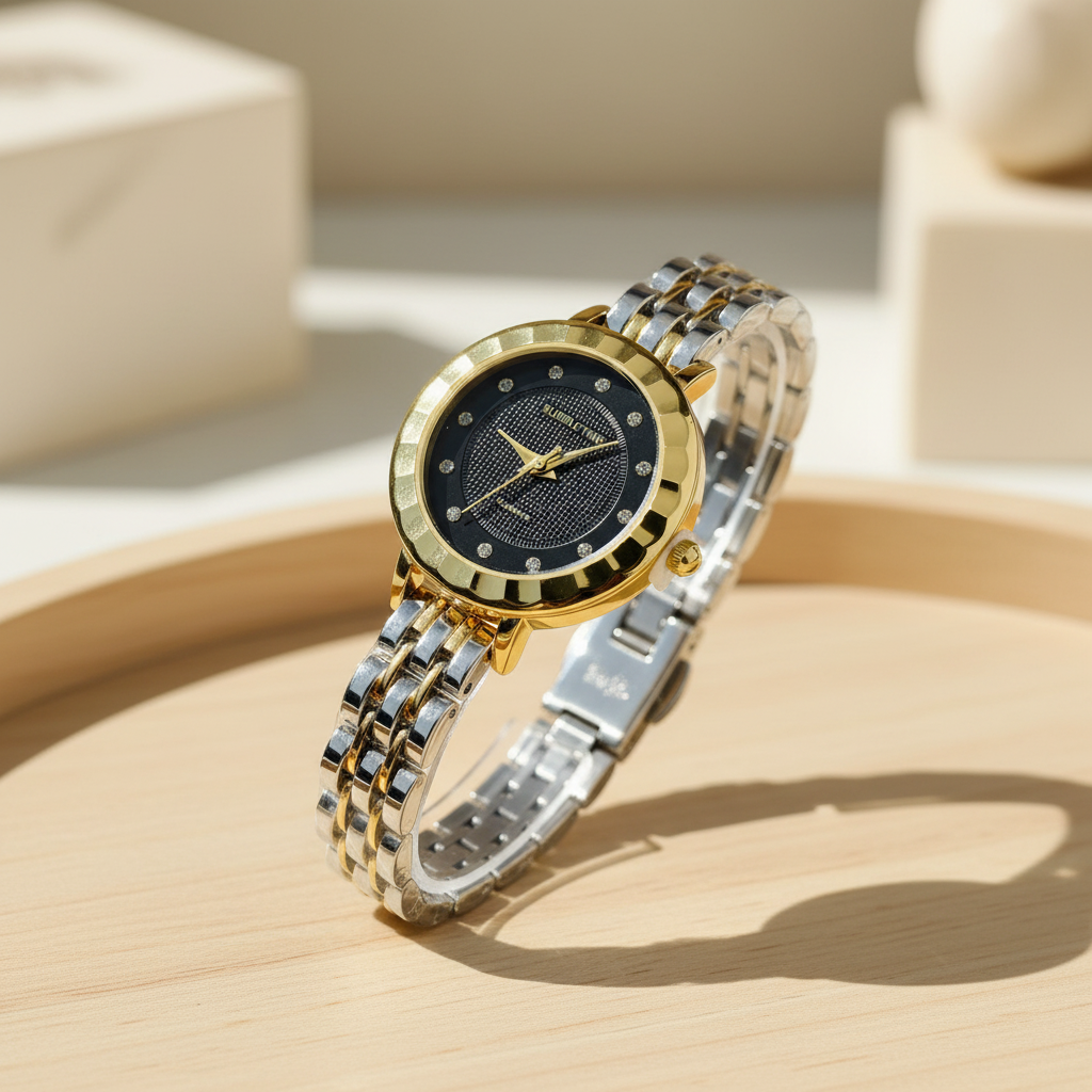 Bubble Time Watch Natural Wood