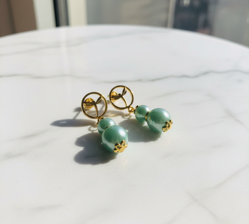 Earrings artistic arrangement