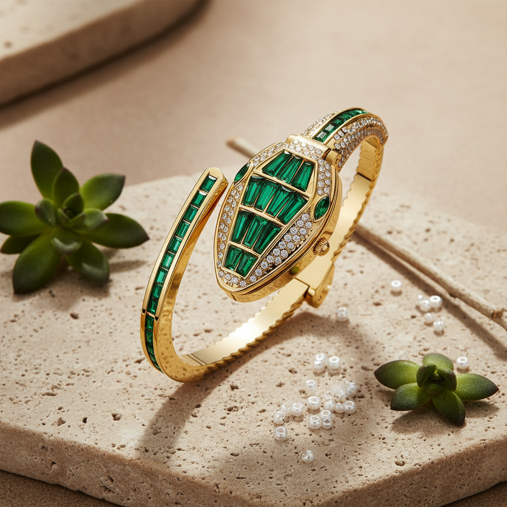 Emerald Green Crystal Watch
