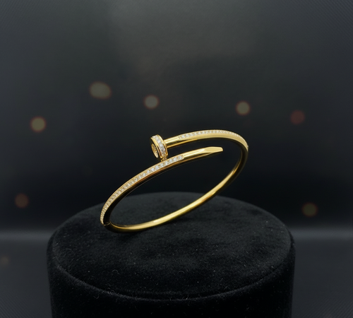 Gold Nail Bracelet - Side View