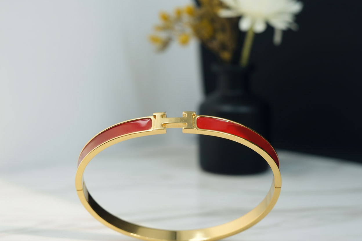 H-Buckle Bracelet - Extreme Close-up