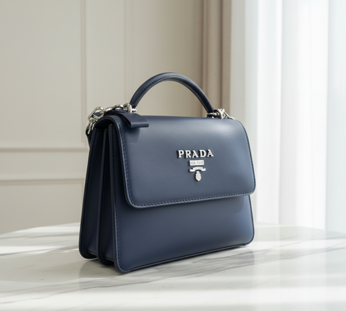 Navy Prada Bag with Strap Premium