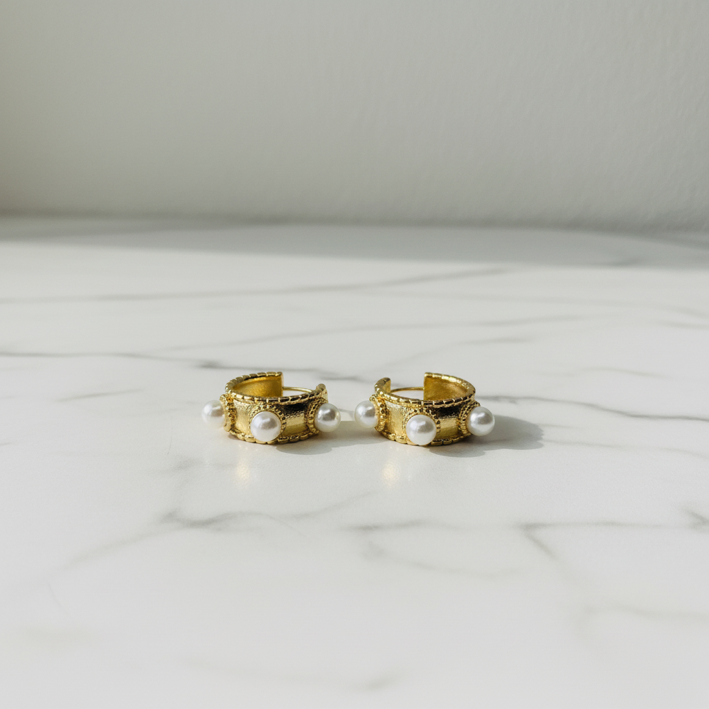 Pearl hoops side view