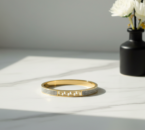 Greek Key Bracelet - Diagonal View