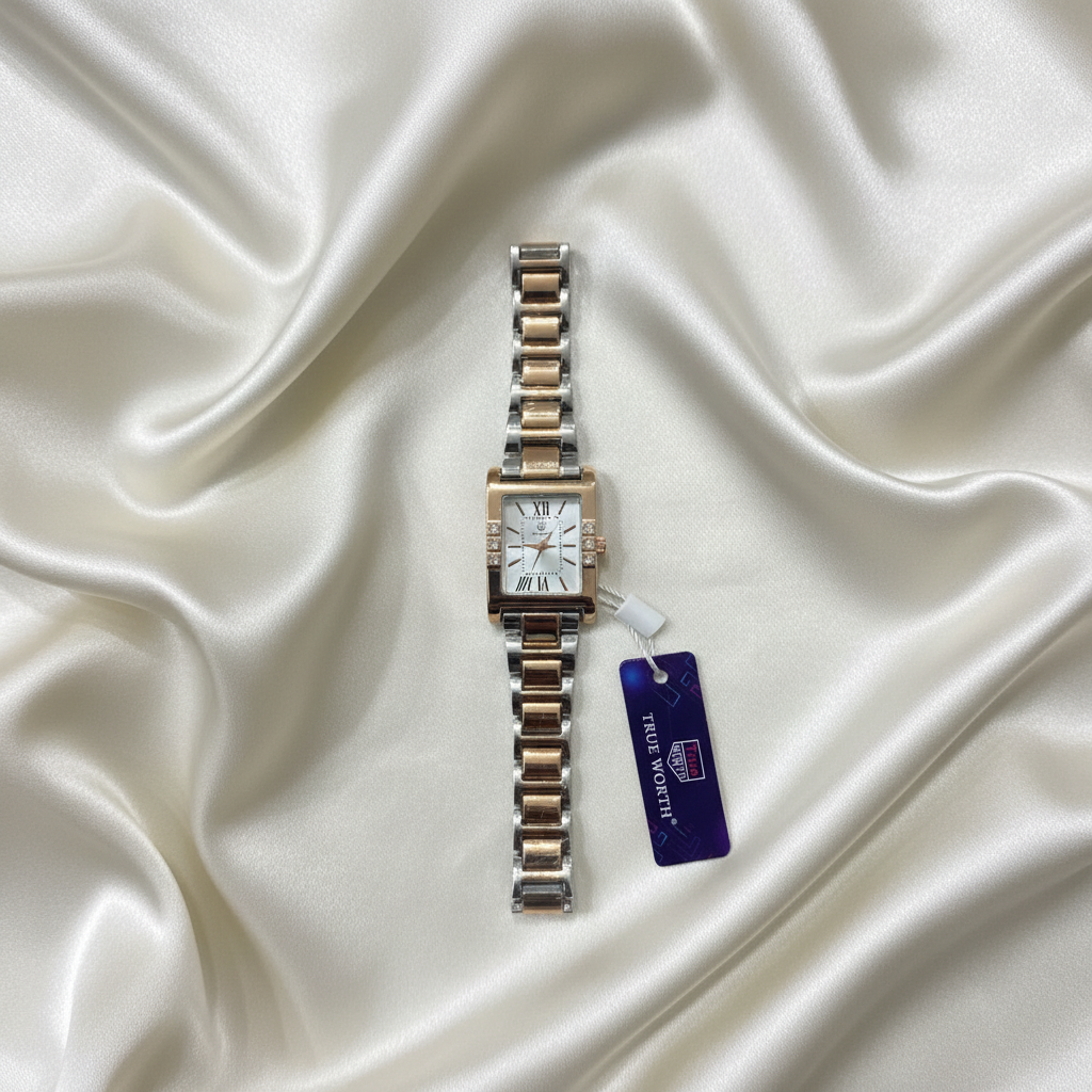 True Worth Watch - Top View on Silk