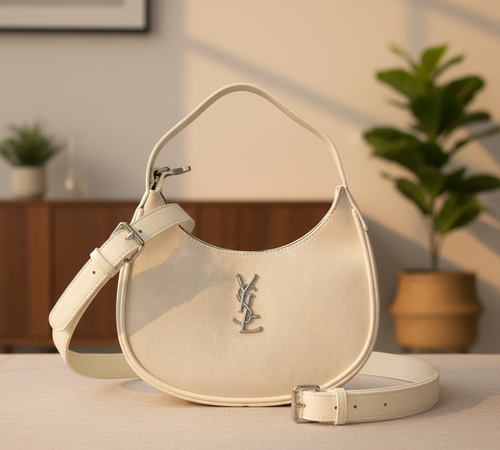 White Hobo Bag Front